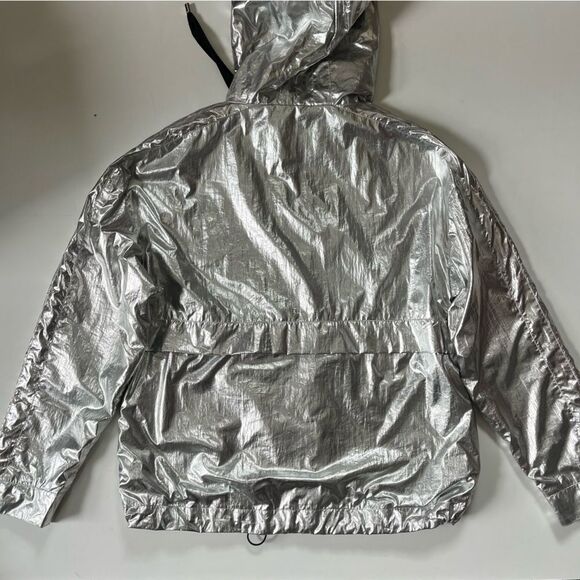 MAJE BOOMER METALLIC WINDBREAKER JACKET IN MULTI 38 - Picture 10 of 15